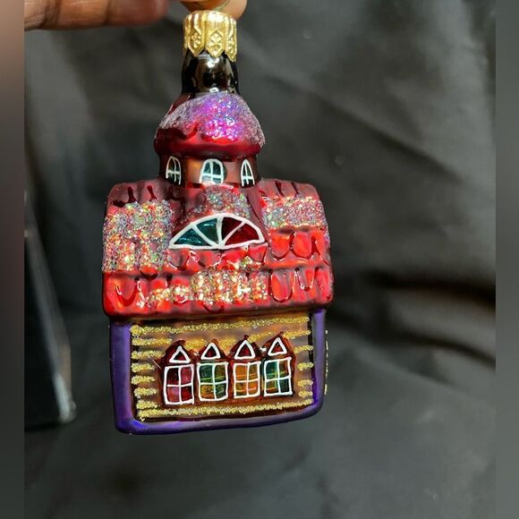 Vintage Christopher Radko Chapel Hill Glass Church Christmas Ornament 1997 Polan - Picture 1 of 12